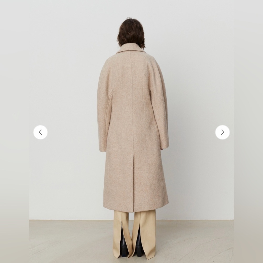Day Birger et Mikkelsen beige wool blend synched waist structured pea coat - Picture 4 of 8